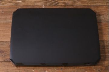 アンティーク雑貨　黒漆　桐文　金蒔絵　木製盆(漆器)