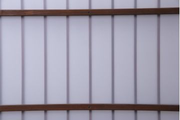 昭和期　当店オリジナルガラス入り　腰板ケヤキ材　腰付雪見　品の良いレトロなガラス戸4枚セット(引き戸、建具)