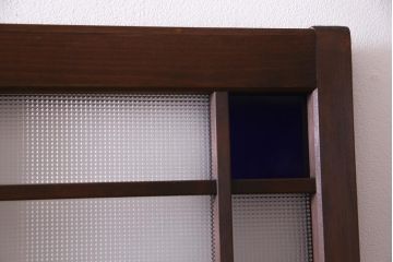 アンティーク建具　上手物　当時物色ガラス入り　大正ロマン薫るガラス戸4枚セット(建具、引き戸)