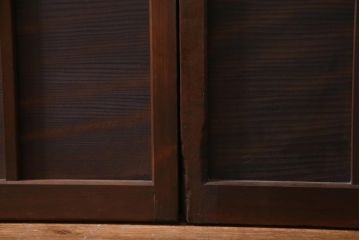 アンティーク建具　上手物　当時物色ガラス入り　大正ロマン薫るガラス戸4枚セット(建具、引き戸)