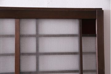 アンティーク建具　上手物　当時物色ガラス入り　大正ロマン薫るガラス戸4枚セット(建具、引き戸)