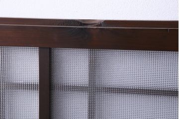 アンティーク建具　上手物　当時物色ガラス入り　大正ロマン薫るガラス戸4枚セット(建具、引き戸)