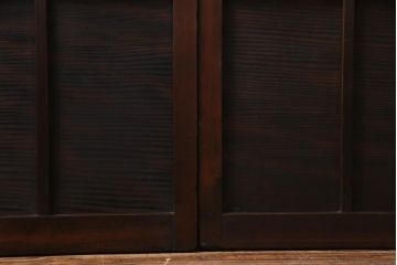 アンティーク建具　上手物　当時物色ガラス入り　大正ロマン薫るガラス戸4枚セット(建具、引き戸)