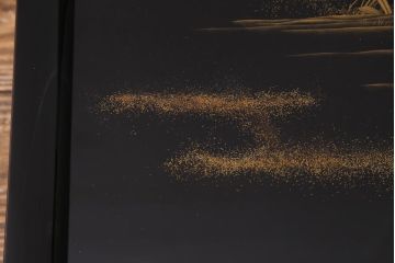 アンティーク雑貨　輪島塗　金蒔絵　鯉の図　木製お膳5客セット(漆器、脚付膳、和食器)(R-036277)