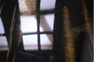 アンティーク雑貨　輪島塗　金蒔絵　鯉の図　木製お膳5客セット(漆器、脚付膳、和食器)(R-036277)