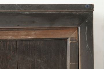 アンティーク家具　明治期　ヒノキ材　一本物　三尺　年季の入った関西水屋箪笥(食器棚、戸棚、収納棚、サイドボード、キャビネット)(R-036287)