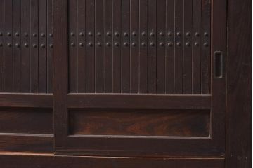 アンティーク家具　明治期　重厚感抜群の近江水屋箪笥キャビネット(収納棚、戸棚、重ね箪笥)(R-036291)