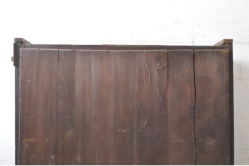 アンティーク家具　前面ケヤキ材・ヒノキ材　四尺水屋箪笥(戸棚、収納棚、食器棚、キャビネット、茶箪笥)(R-036292)