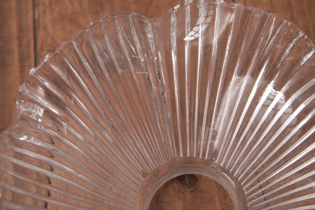 アンティーク照明　昭和初期　フリルシェードがおしゃれな西洋風のウォールランプ(壁付け照明)