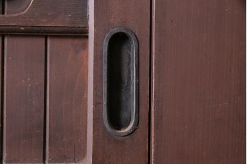 アンティーク家具　前面ケヤキ材・ヒノキ材　六尺京水屋箪笥キャビネット(収納棚)(R-036296)