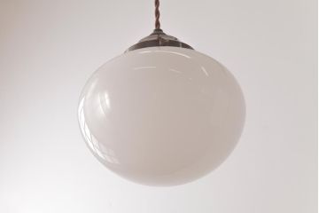 アンティーク照明　ふっくらとしたシェードが可愛らしいペンダントライト(天井照明)