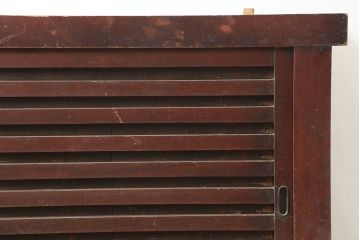 アンティーク家具　明治期　桟の引き戸が魅力の六尺収納箪笥・下段(キャビネット、水屋箪笥)(R-036317)