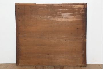 アンティーク家具　明治期　桟の引き戸が魅力の六尺収納箪笥・重ね(キャビネット、水屋箪笥)(R-036318)