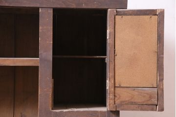 アンティーク家具　明治期　前面ケヤキ材・ヒノキ材　四尺水屋箪笥サイドボード(テレビ台、収納棚、キャビネット)(R-036319)