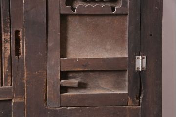 アンティーク家具　明治期　前面ケヤキ材・ヒノキ材　四尺水屋箪笥サイドボード(テレビ台、収納棚、キャビネット)(R-036319)