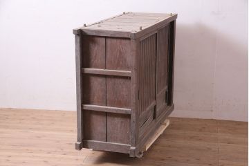 アンティーク家具　明治期　前面ケヤキ材・ヒノキ材　四尺　水屋箪笥サイドボード(テレビ台、収納棚、ローボード(R-036320)