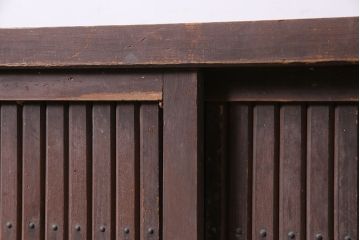 アンティーク家具　明治期　前面ケヤキ材・ヒノキ材　四尺　水屋箪笥サイドボード(テレビ台、収納棚、ローボード(R-036320)