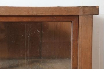アンティーク家具　明治大正期　太い框が立派な水屋箪笥サイドボード・下段(ガラスケース、キャビネット、収納棚)(R-036324)
