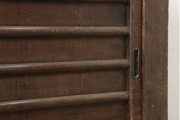 アンティーク家具　前面ケヤキ材・ヒノキ材　近江水屋箪笥キャビネット・下段(戸棚、水屋箪笥、収納棚)(R-036326)