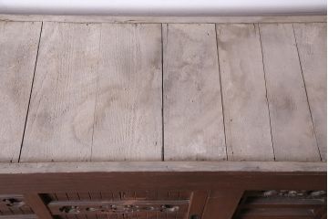 アンティーク家具　前面ケヤキ材・ヒノキ材　六尺京水屋箪笥サイドボード(カウンター、テレビ台)(R-036329)