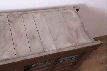 アンティーク家具　前面ケヤキ材・ヒノキ材　六尺京水屋箪笥サイドボード(カウンター、テレビ台)(R-036329)