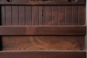 アンティーク家具　前面ケヤキ材・ヒノキ材　六尺京水屋箪笥サイドボード(カウンター、テレビ台)(R-036329)