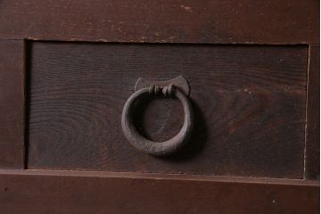 アンティーク家具　前面ケヤキ材・ヒノキ材　六尺京水屋箪笥サイドボード(カウンター、テレビ台)(R-036329)