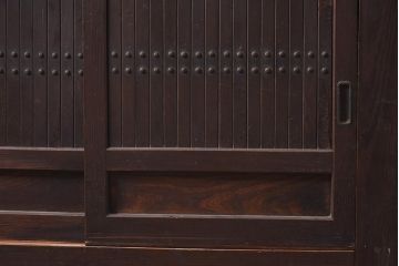 アンティーク家具　明治期　重厚感抜群の近江水屋箪笥テレビボード(テレビ台、ローボード、キャビネット、戸棚、収納棚、サイドボード)(R-036351)