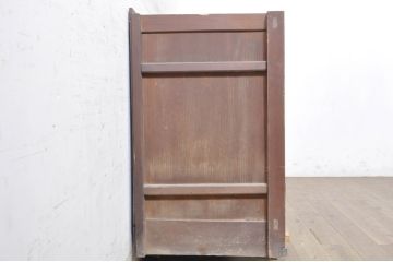 アンティーク家具　前面ケヤキ材・ヒノキ材　四尺水屋箪笥サイドボード(収納棚、戸棚、テレビ台、リビングボード)(R-036358)