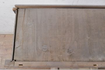 アンティーク家具　前面ケヤキ材・ヒノキ材　四尺水屋箪笥サイドボード(収納棚、戸棚、テレビ台、リビングボード)(R-036358)