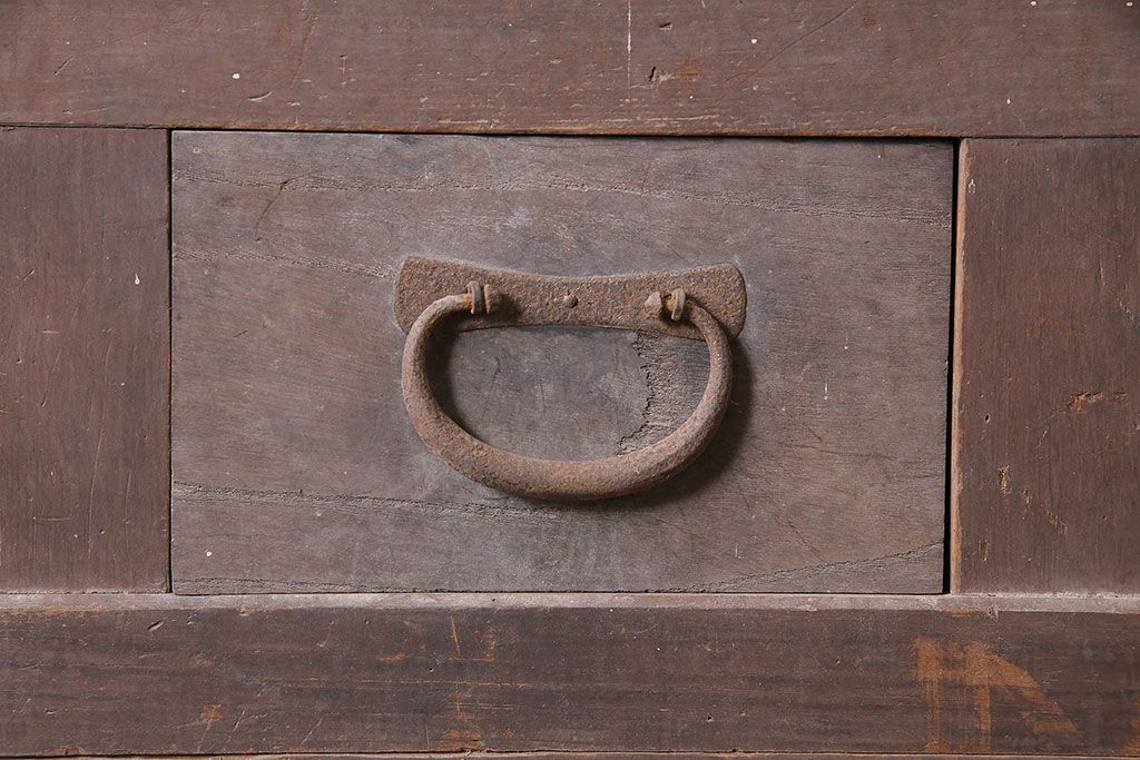 アンティーク家具　シンプルな四尺水屋箪笥(サイドボード、テレビ台)(R-036364)