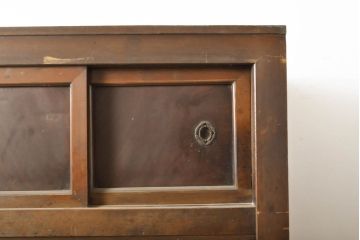 アンティーク家具　明治大正期　前面ケヤキ・ヒノキ材　六尺水屋箪笥キャビネット(収納棚)(R-036366)
