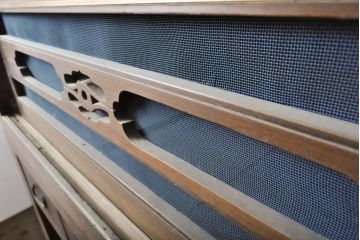アンティーク家具　明治大正期　前面ケヤキ・ヒノキ材　六尺水屋箪笥キャビネット(収納棚)(R-036366)