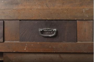 アンティーク家具　明治大正期　前面ケヤキ・ヒノキ材　六尺水屋箪笥キャビネット(収納棚)(R-036366)
