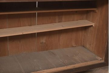 アンティーク家具　明治期　前面ヒノキ・ケヤキ材　収納箪笥キャビネット(テレビ台、水屋箪笥、収納棚、戸棚)(R-036370)