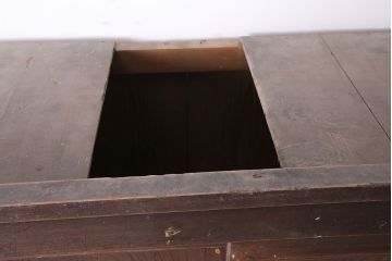 アンティーク家具　ヒノキ材　明治大正期　関西帳場箪笥キャビネット(収納棚、戸棚)(R-036372)