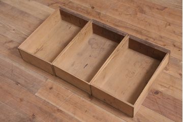 アンティーク家具　ヒノキ材　明治大正期　関西帳場箪笥のサイドキャビネット(収納棚、戸棚)(R-036373)
