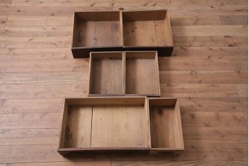 アンティーク家具　ヒノキ材　明治大正期　関西帳場箪笥のサイドキャビネット(収納棚、戸棚)(R-036374)