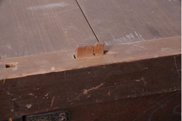 アンティーク家具　ヒノキ材　明治大正期　関西帳場箪笥のサイドキャビネット(収納棚、戸棚)(R-036374)