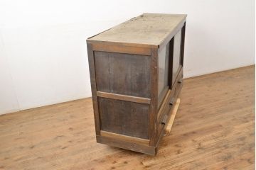 アンティーク家具　重厚な大正ロマンサイドボード(収納棚、戸棚、飾り棚、陳列棚)(R-036380)