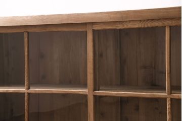アンティーク家具　ストリップド(剥離)　前面ニレ材　シンプルな戸棚(飾り棚、収納棚)(R-036382)