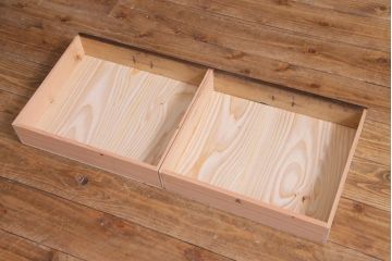 アンティーク家具　明治大正期　ヒノキ材　小振り　味わい深い帳場箪笥のローボード(収納棚、テレビ台)