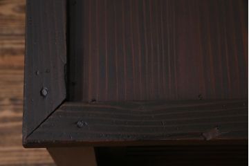 アンティーク家具　明治大正期　ヒノキ材　小振り　味わい深い帳場箪笥のローボード(収納棚、テレビ台)