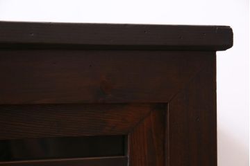 アンティーク家具　明治大正期　ヒノキ材　小振り　味わい深い帳場箪笥のローボード(収納棚、テレビ台)