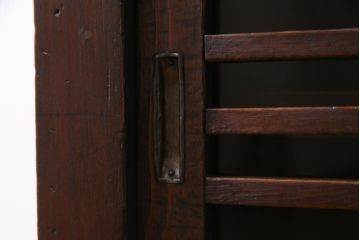 アンティーク家具　明治期　ヒノキ材　堅牢さと品格が漂うリメイク帳場箪笥(時代箪笥、収納棚、戸棚)