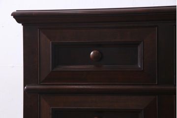 中古　松本民芸家具　レア品　C型ボールフット洋タンス　クラシカルなジャコビアン様式が目を惹くチェスト(引き出し)(定価約57万円)