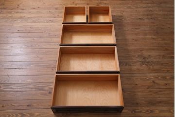 中古　松本民芸家具　レア品　C型ボールフット洋タンス　クラシカルなジャコビアン様式が目を惹くチェスト(引き出し)(定価約57万円)
