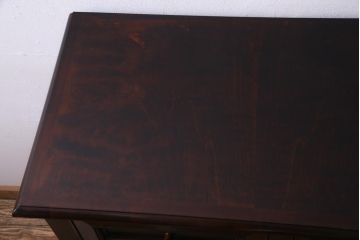 中古　松本民芸家具　レア品　C型ボールフット洋タンス　クラシカルなジャコビアン様式が目を惹くチェスト(引き出し)(定価約57万円)