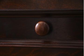 中古　松本民芸家具　レア品　C型ボールフット洋タンス　クラシカルなジャコビアン様式が目を惹くチェスト(引き出し)(定価約57万円)