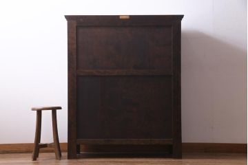 中古　松本民芸家具　B型サイドボード　ジャコビアン様式がクラシカルなキャビネット(収納棚、戸棚)(定価約51万円)